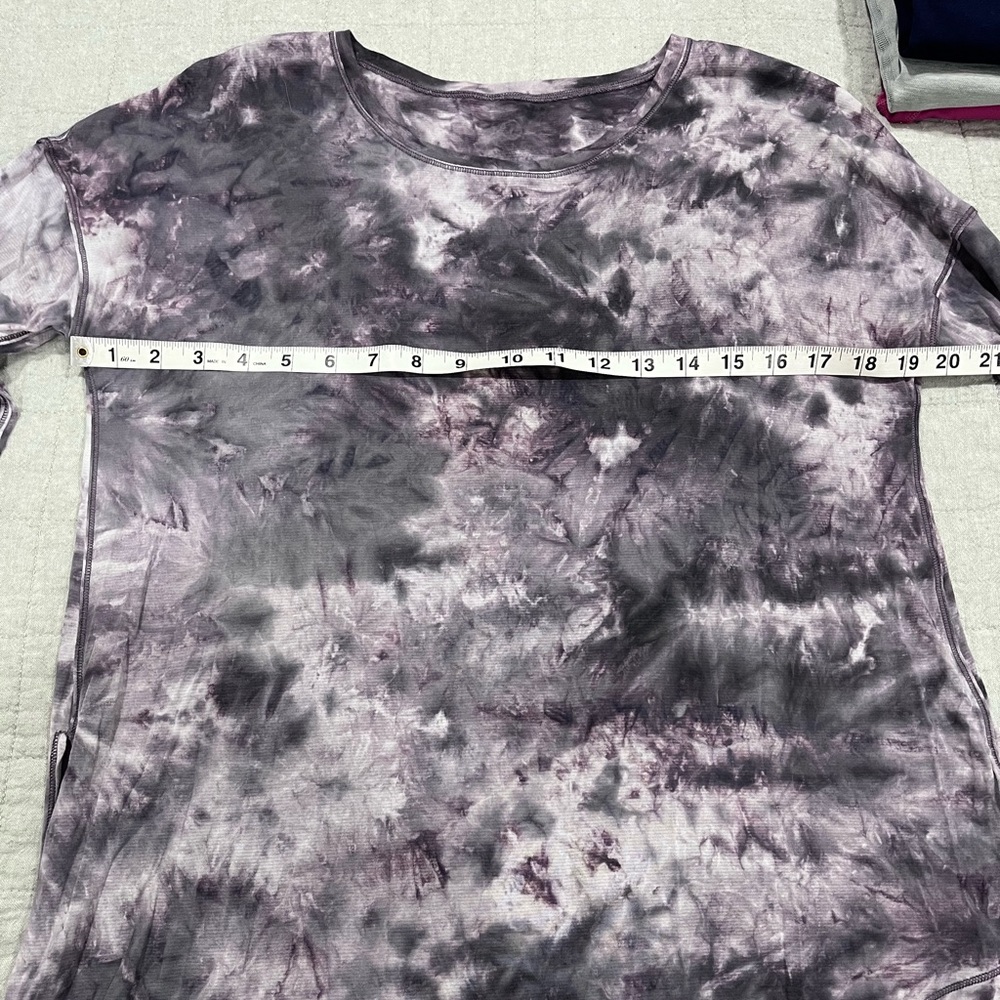 Lululemon To The Point Long Sleeve *Mist Diamond Dye Glacier Grey Moonwalk Sz 6 - Picture 8 of 8